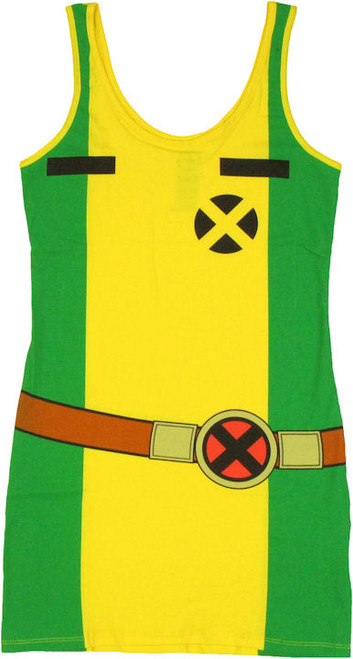 X Men Rogue Costume Tank Top Dress