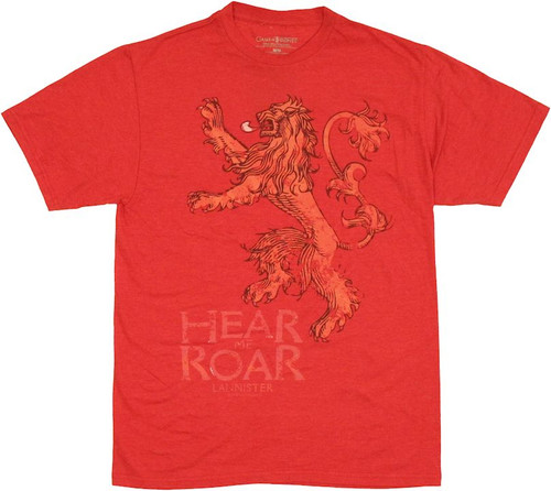 Game of Thrones Lannister Roar T Shirt Sheer Game of Thrones Lannister Roar T Shirt Sheer