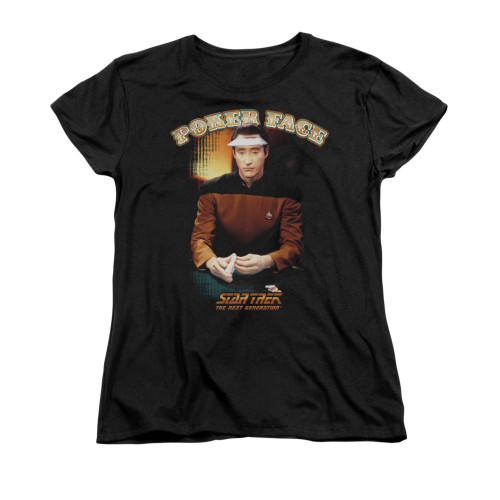 Star Trek Poker Face Ladies T Shirt Star Trek Poker Face Ladies T Shirt