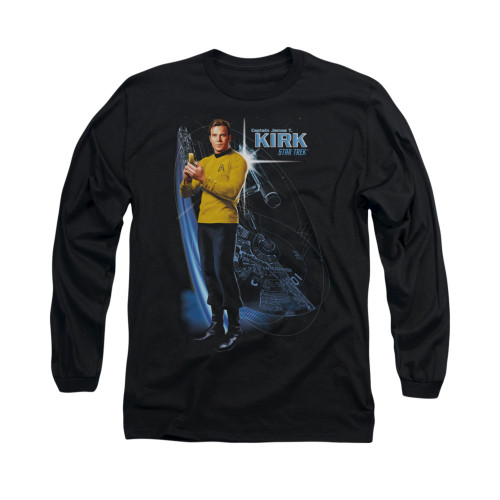 Star Trek Galactic Kirk Long Sleeve T Shirt Star Trek Galactic Kirk Long Sleeve T Shirt