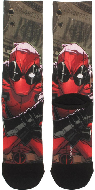 Deadpool Merc for Hire Sublimated Crew Socks Deadpool Merc for Hire Sublimated Crew Socks