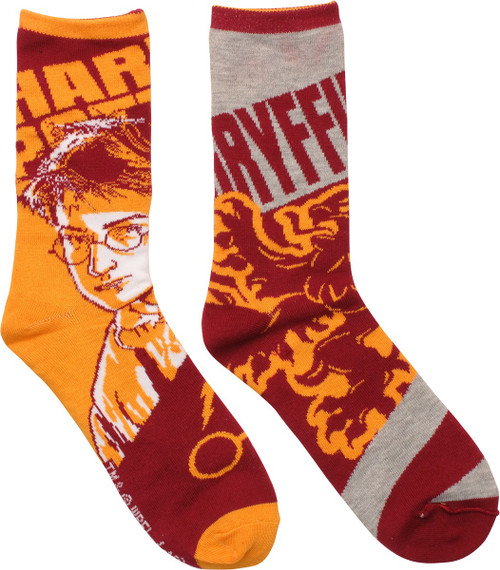 Harry Potter Gryffindor Reversible Crew Socks Harry Potter Gryffindor Reversible Crew Socks