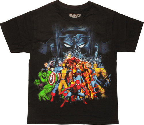 Marvel Superheroes and Villains Black T-Shirt Marvel Superheroes and Villains Black T-Shirt