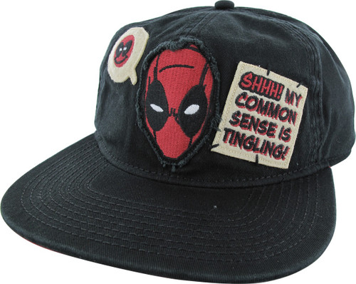 Deadpool Common Sense Snapback Hat Deadpool Common Sense Snapback Hat