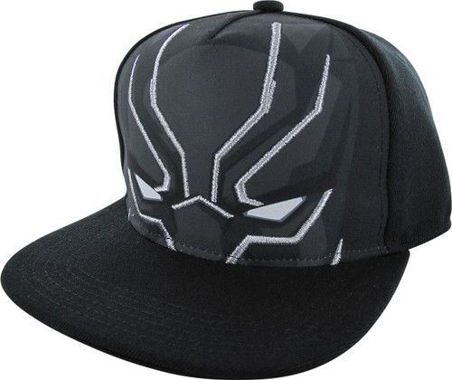 Black Panther Mask Stare Snapback Hat Black Panther Mask Stare Snapback Hat