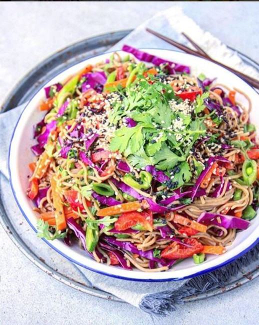 Soba Noodle Salad with a Peanut & Cocomino Sauce