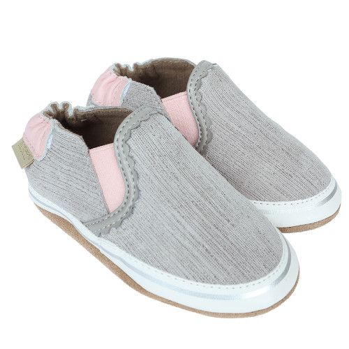 Robeez Pop of Pink Liam Soft Soles - Angle Robeez Pop of Pink Liam Soft Soles - Angle