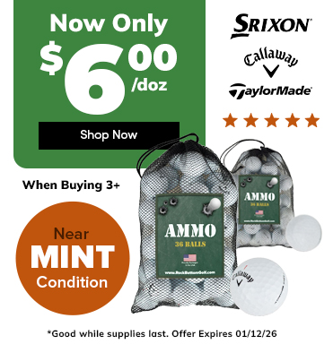 FLASH SALE ⚡ Select Premium Near Mint Golf Balls NOW ONLY $6/doz! Shop Now!