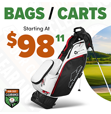 Our Cost Golf Bags And Push Carts Starting At $98.11! Shop Now!