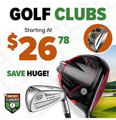 Our Cost Golf Clubs Starting At $26.78! Shop Now!