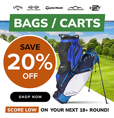 20% Off Golf Bags & Carts!