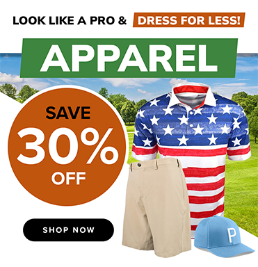 30% Off Golf Apparel!