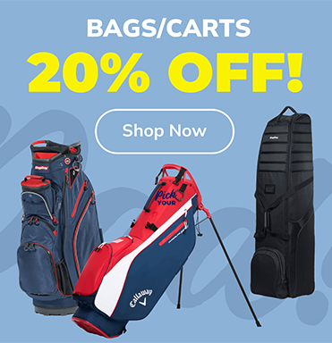 20% Off Golf Bags And Golf Push Carts! Shop Now!