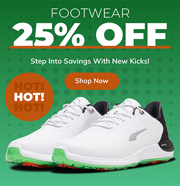 Instant Savings: 25% OFF Golf Shoes and Footwear! Shop Now!