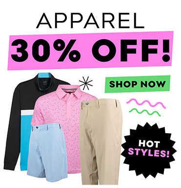 Instant Savings: 30% OFF Golf Apparel And Clothes! Shop Now!