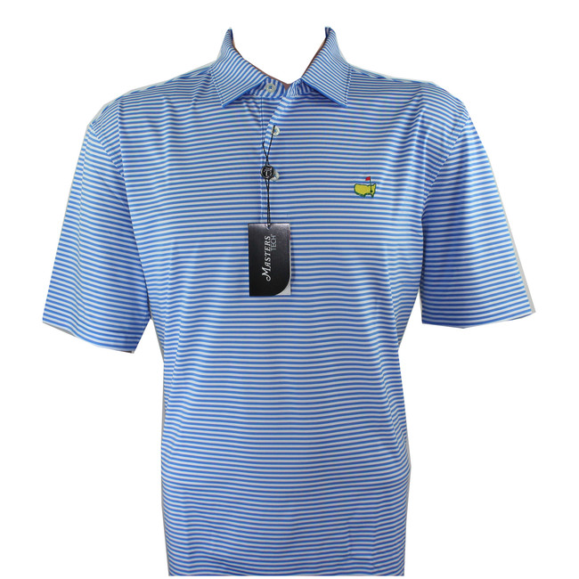 Masters Performance Tech Light Blue & White Golf Shirt