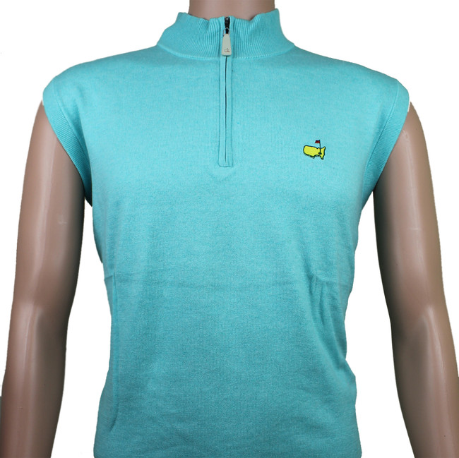 Masters Peter Millar Teal 1/4 Zip Sweater Vest - XXL ONLY
