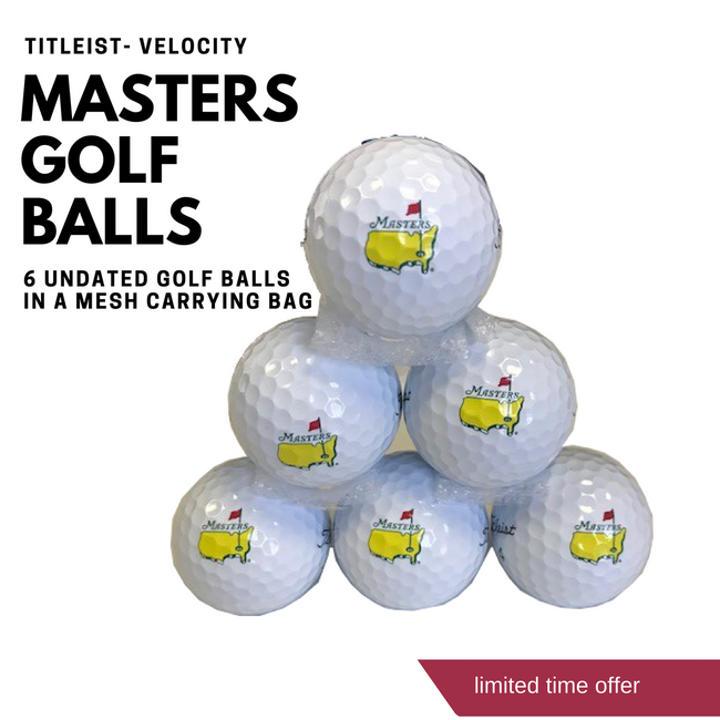 Bag of 6 Masters Titleist Golf Balls- Velocity