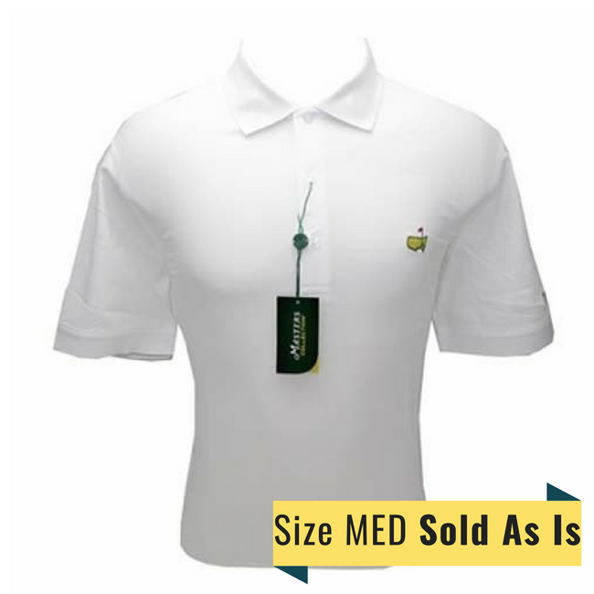 Masters White Polo-Size MED *Sold As Is