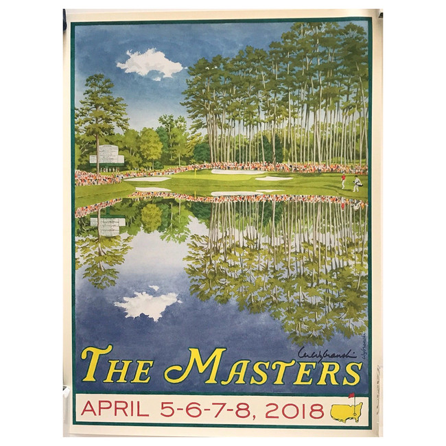 The Masters 2018 Poster by Artist Lee Wybranski- 16th Hole