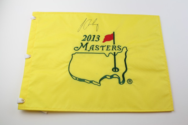 Louis Oosthuizen signed Authentic Augusta National 2013 Masters Pin Flag -