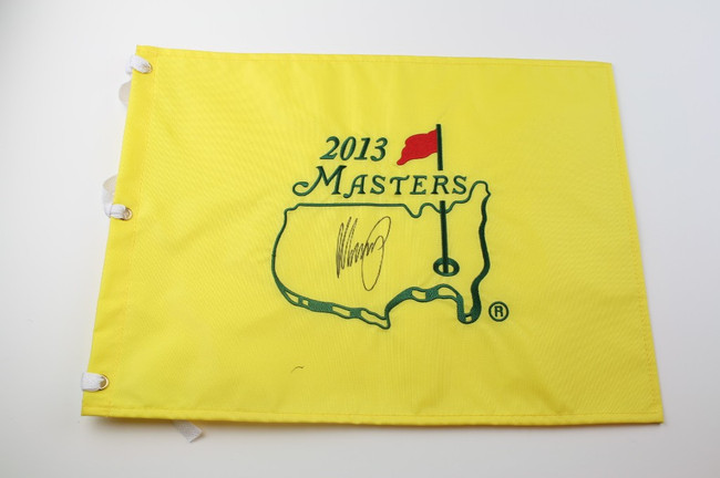 2013 Authentic Augusta National Masters Pin Flag - Autographed by Matteo Manassero