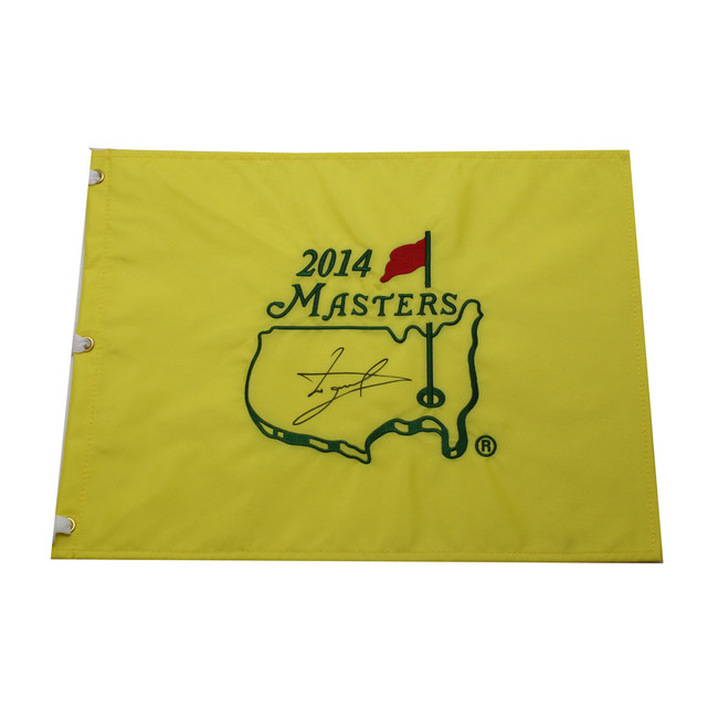 Luke Donald Autographed 2014 Masters Pin Flag