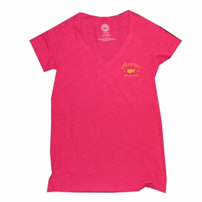 Ladies 2015 Masters V-Neck T-Shirt - Pink