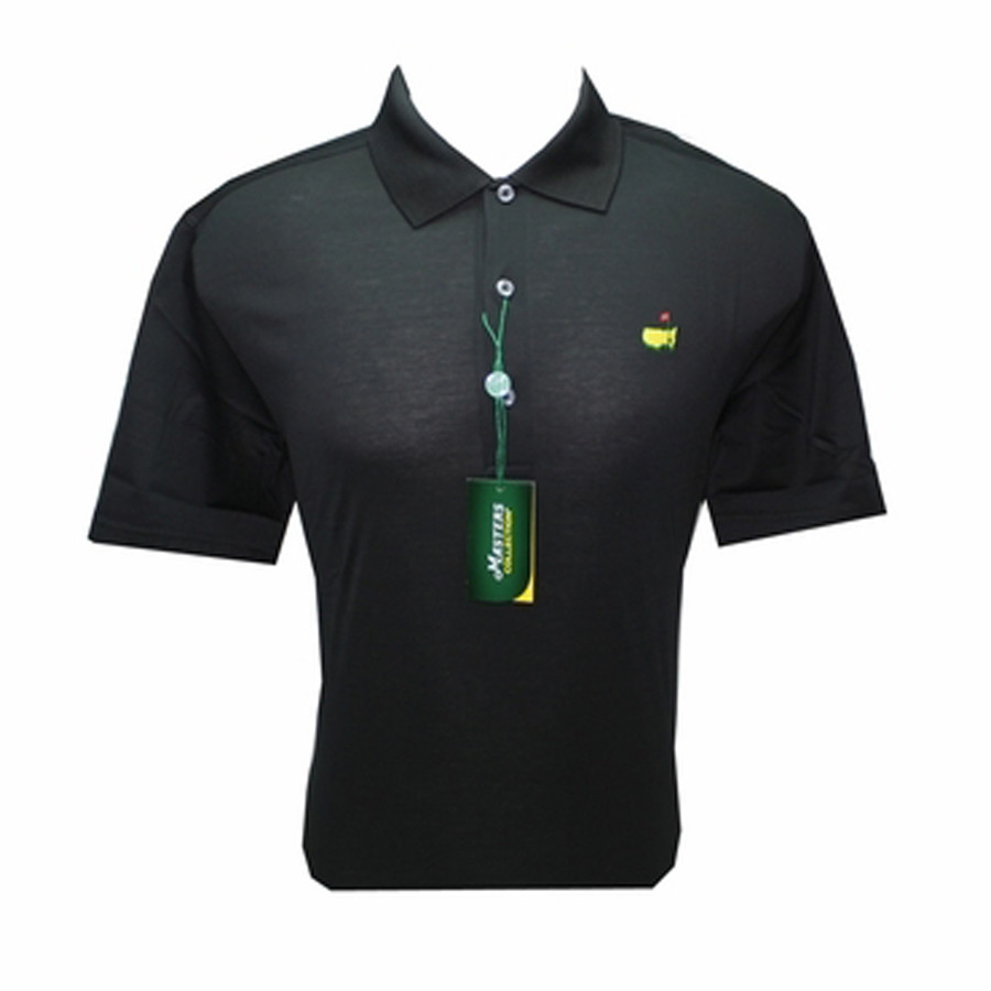Masters Jersey Black Golf Shirt - Masters Jersey Golf Polos