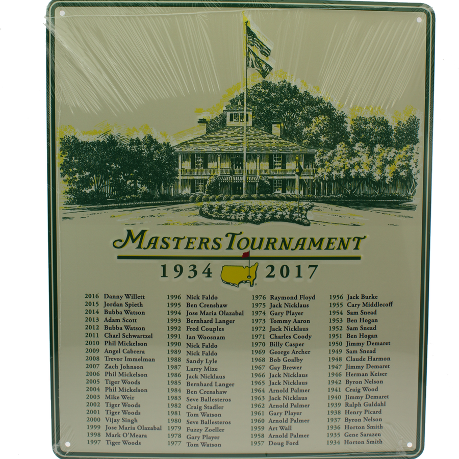 2017 Masters Champions 11x14 Metal Wall Sign