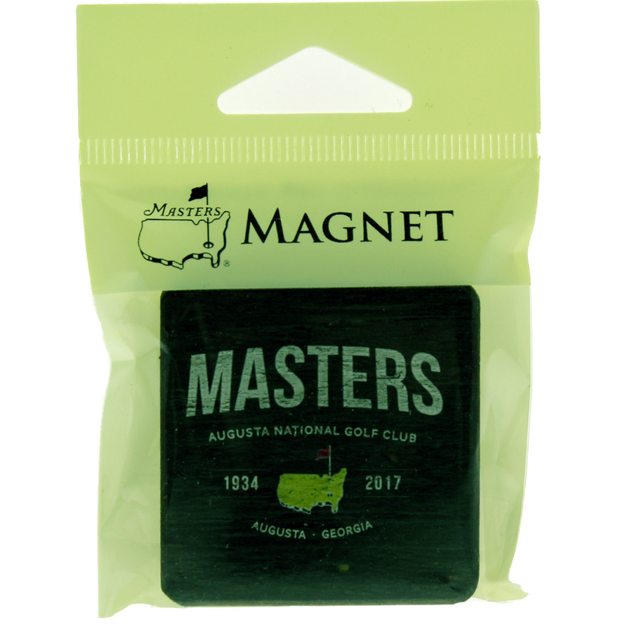 Masters 2017 Green Wooden Square Magnet