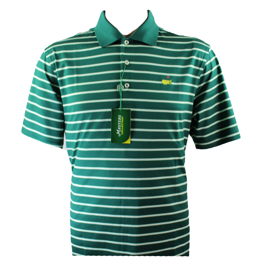 Masters Jersey Dark Green White Golf Shirt