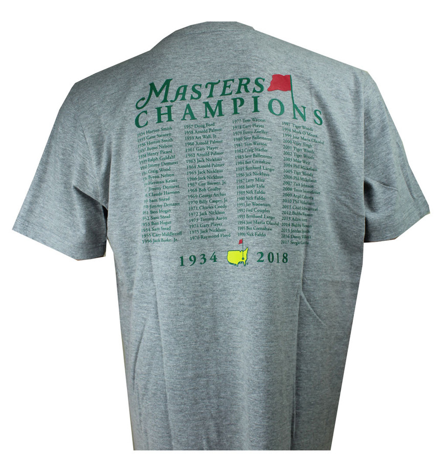 2018 Masters Champions T-Shirt - Grey