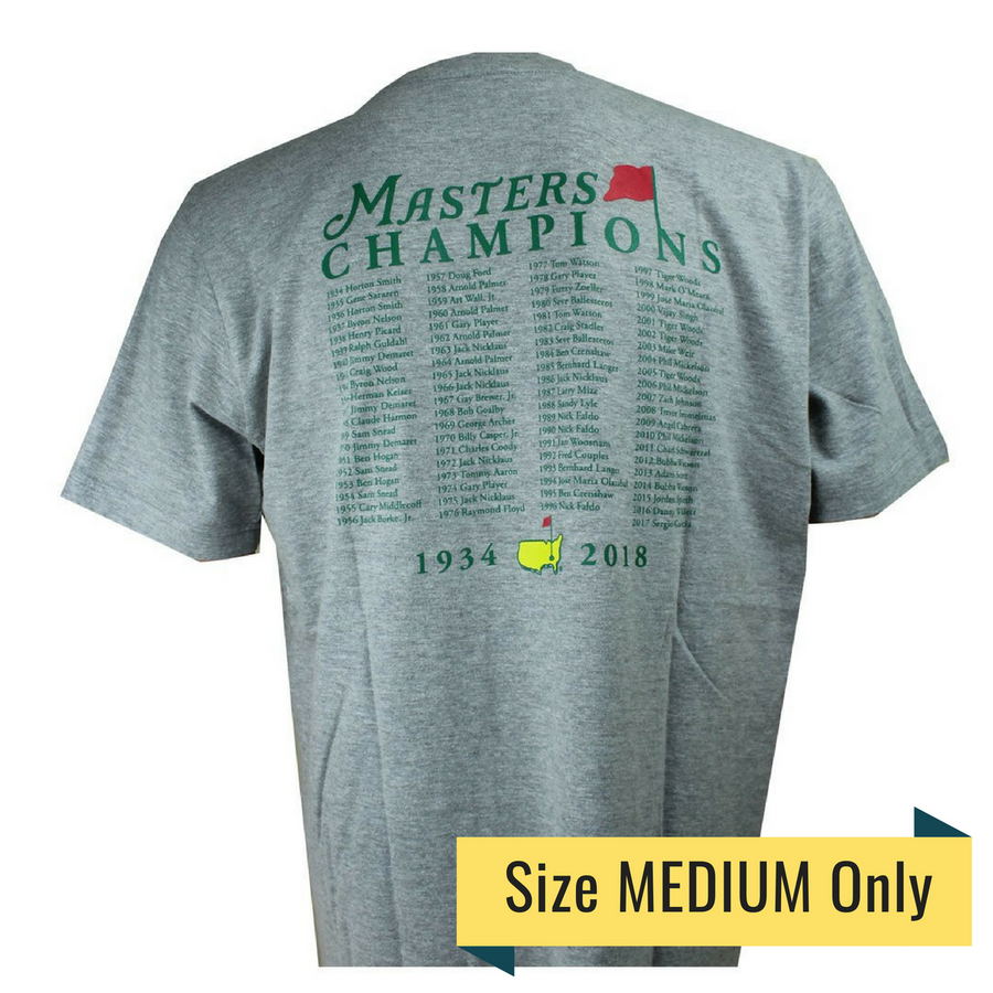 2018 Masters Champions T-Shirt - Grey