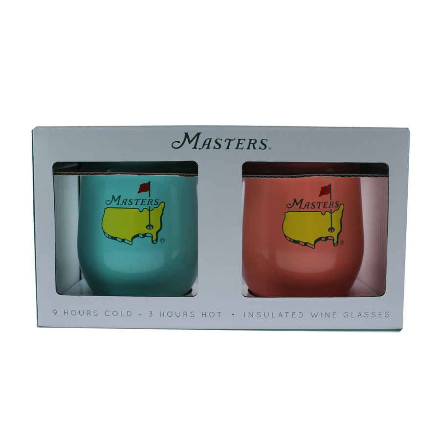 Masters Corkcicle 12oz Stemless Mint & Coral - Set of 2