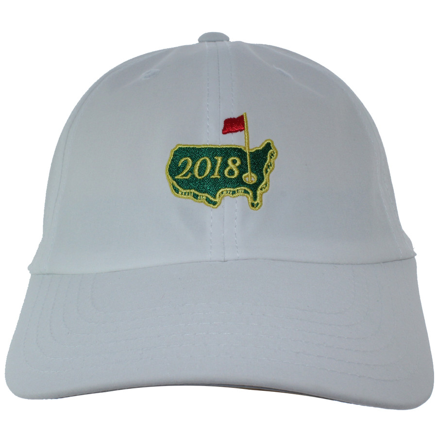 2018 Masters White Performance Tech Dated Logo Hat