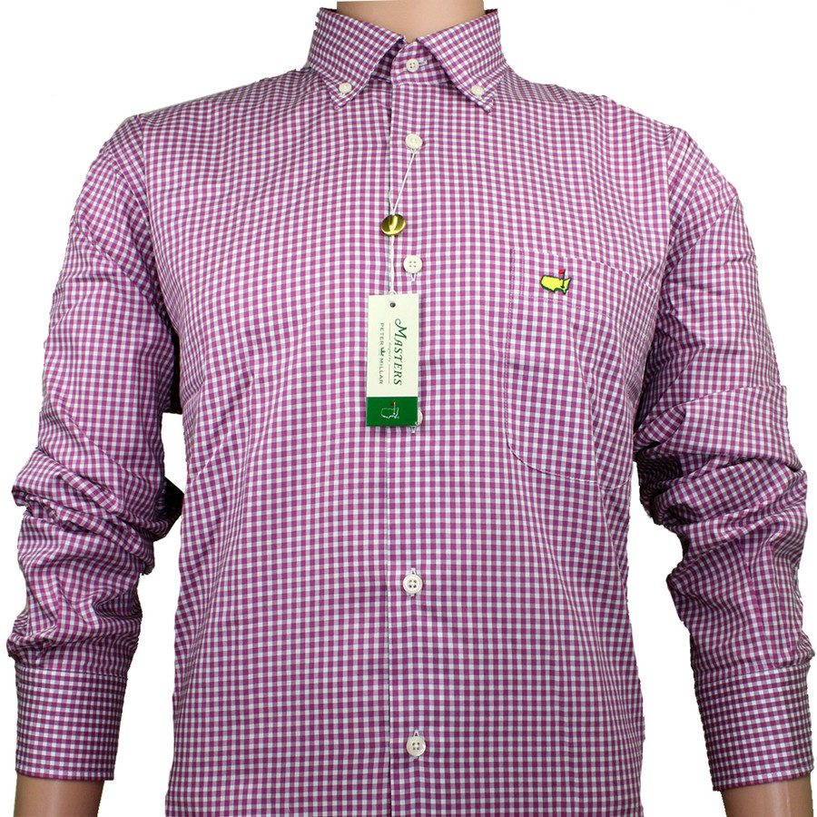 Masters Peter Millar Dress Shirt - Rosebud Checkered