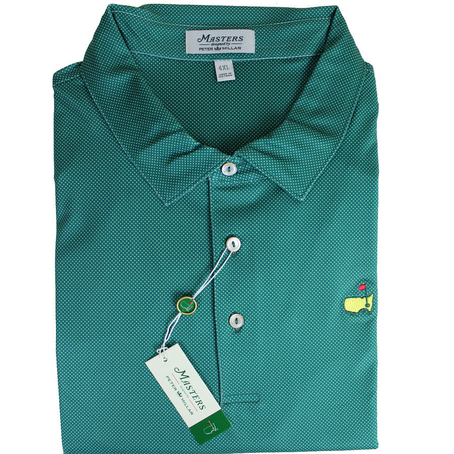 Masters Peter Millar Pine Dotted Performance Tech Golf Shirt