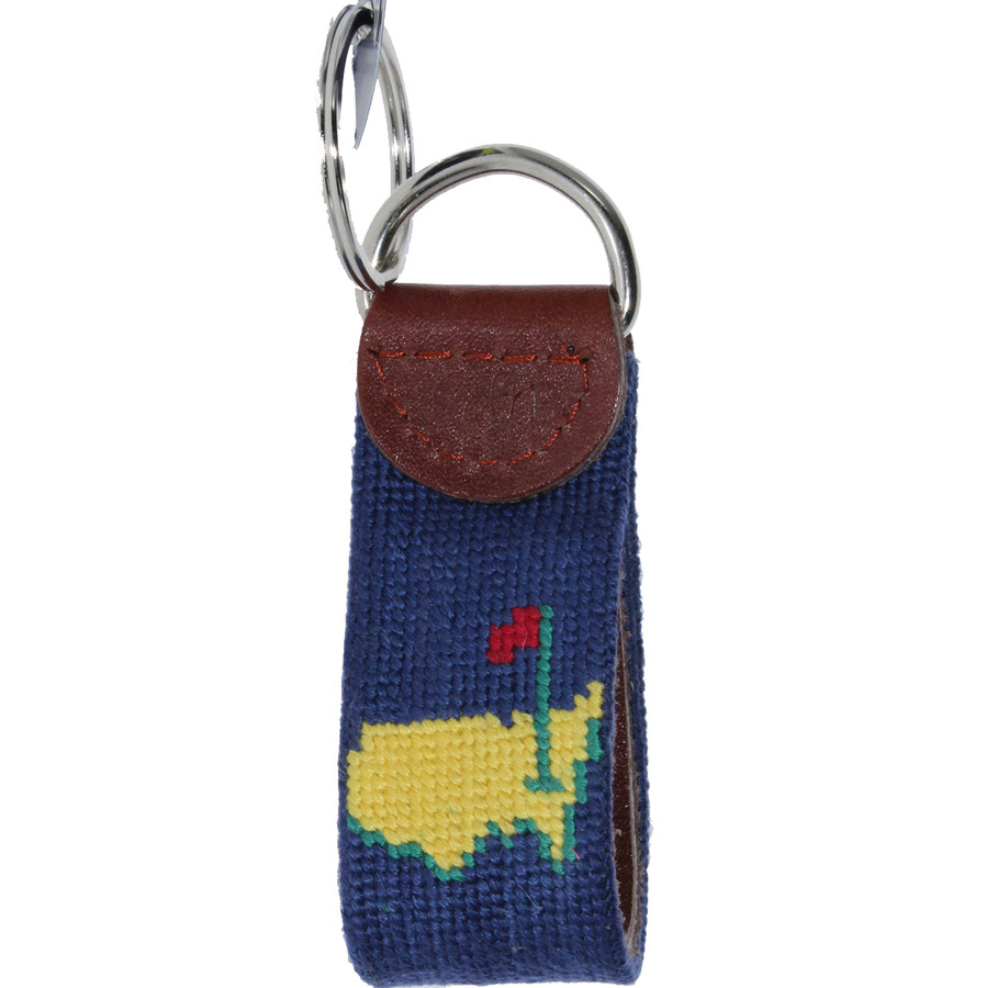 asters Navy Smathers & Brandson Leather Key Fob
