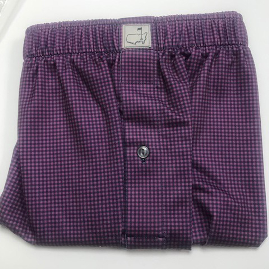 Masters Peter Millar Navy/Pink Checkered Performance Boxers