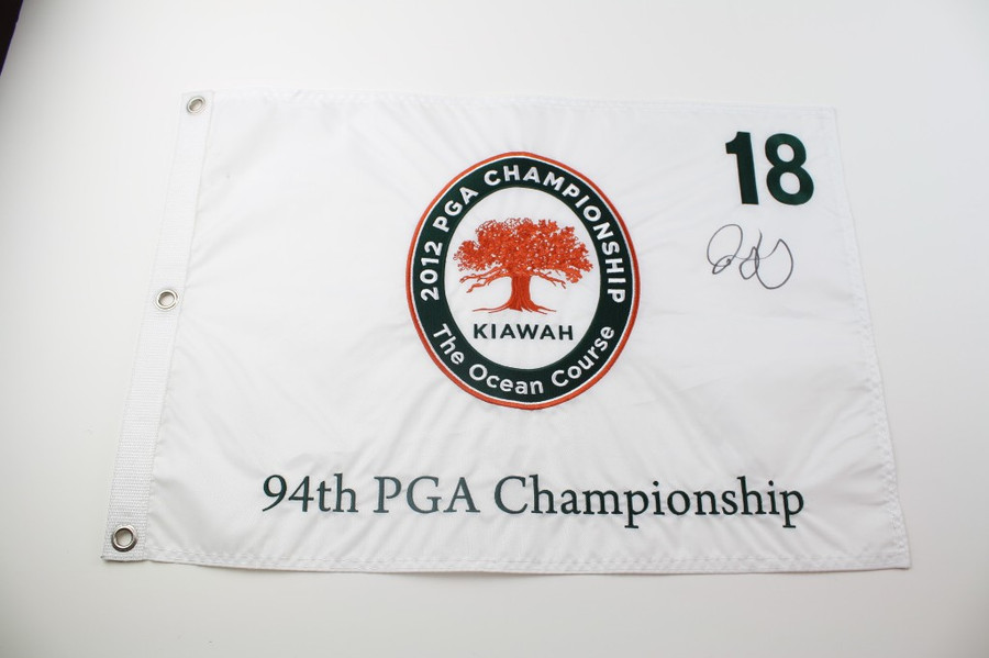 Authentic PGA Championship Pin Flag - White - Autographed by Rory McIlroy