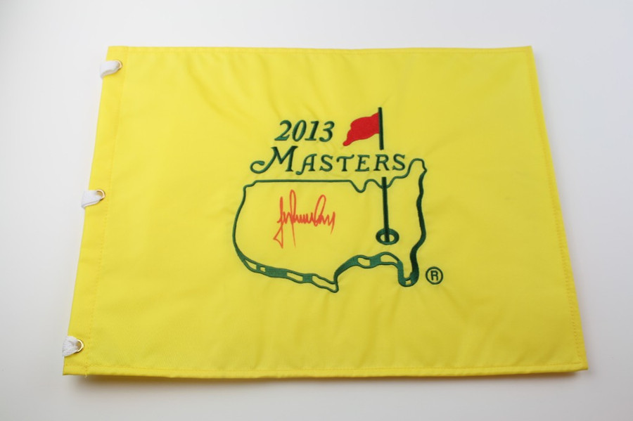 2013 Authentic Augusta National Masters Pin Flag - Autographed by Trevor Immelman