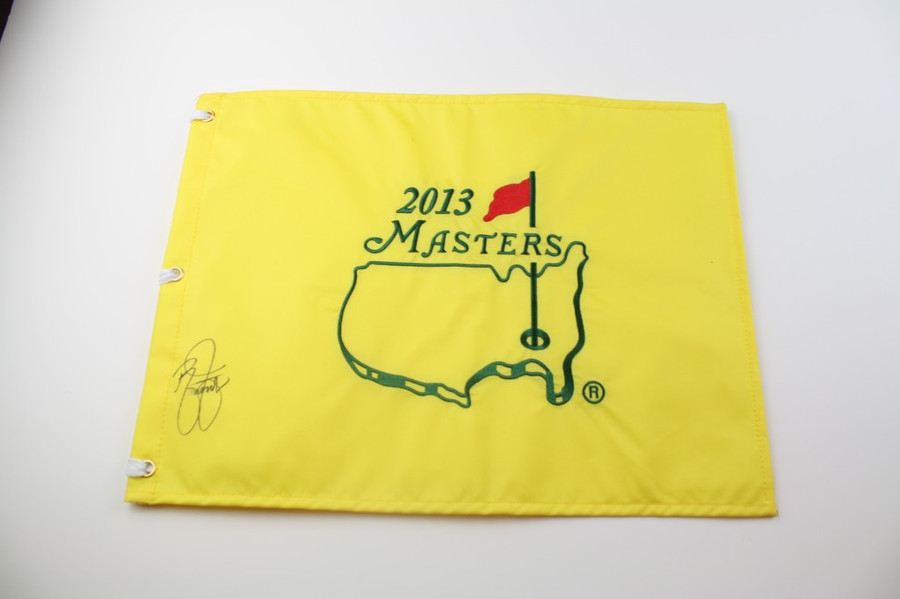 2013 Authentic Augusta National Masters Pin Flag - Autographed by Rickie Fowler