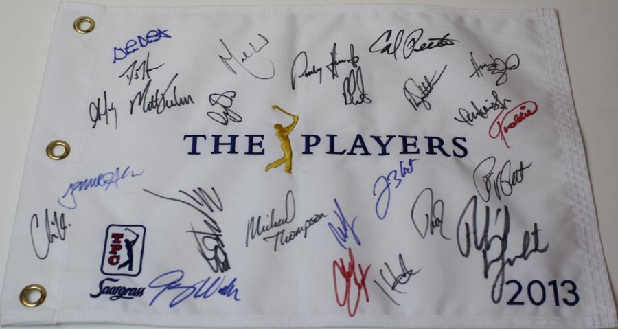 Multi Signed 2013 The Players Championship Flag