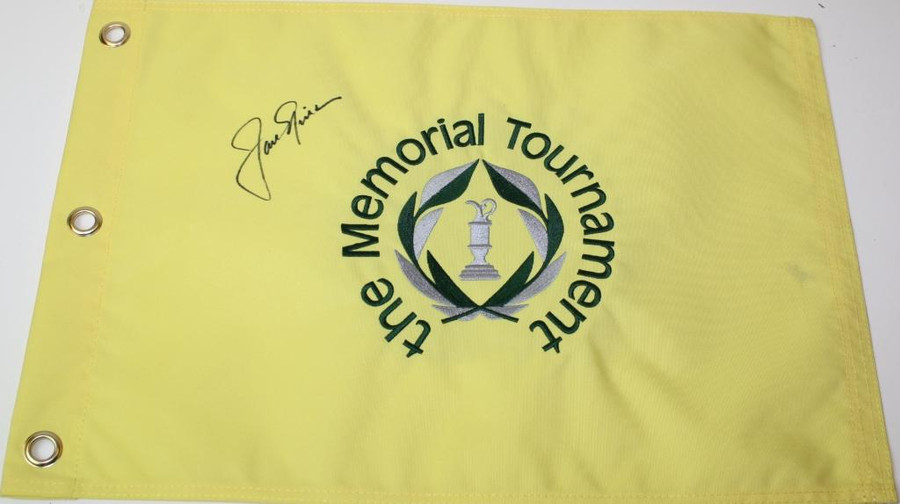 Jack Nicklaus Memorial Autographed Flag