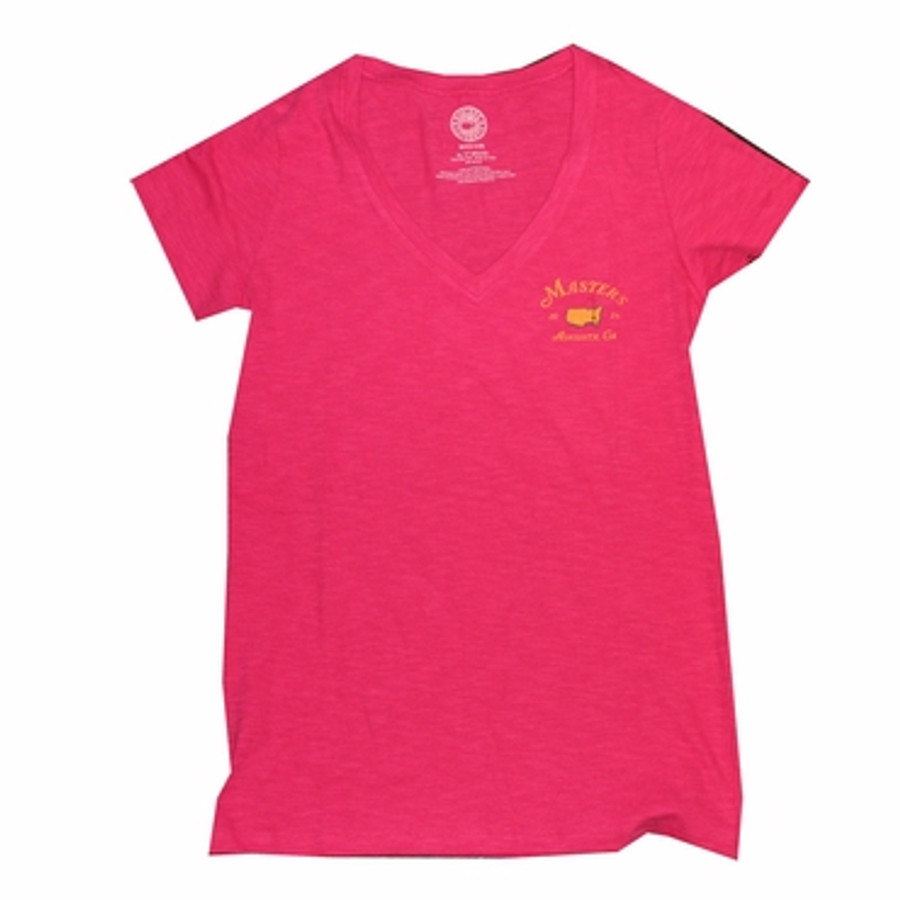 Ladies 2015 Masters V-Neck T-Shirt - Pink