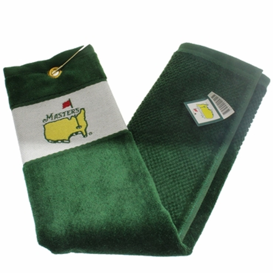 Masters Tri Fold Golf Towel - Green/White