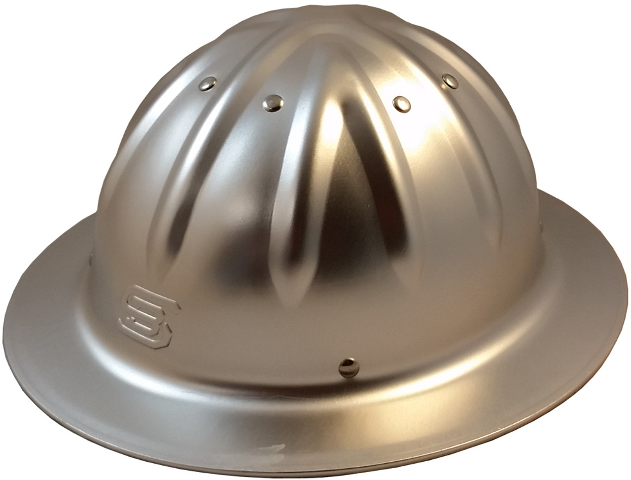Aluminum Skull Bucket Full Brim Safety Helmets with Ratchet Liners