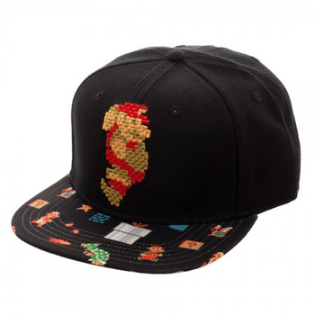 Mario 8-Bit Sublimated Bill Snapback Mario 8-Bit Sublimated Bill Snapback