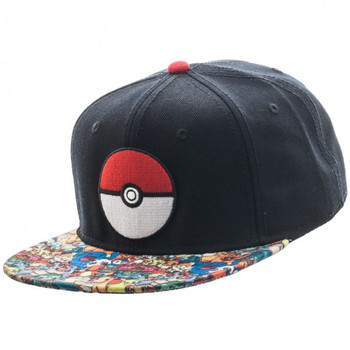 Pokemon Pokeball Sublimated Bill Snapback Pokemon Pokeball Sublimated Bill Snapback